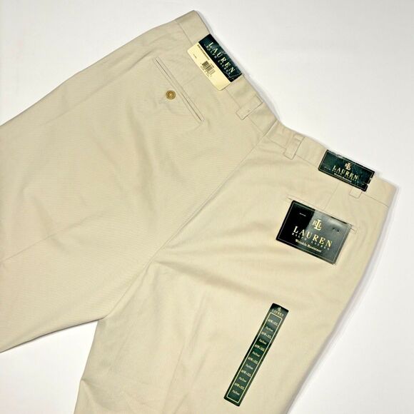 NWT Lauren Ralph Lauren Wrinkle Resistant Flat Front Chino Pants Men's 40x32 - Picture 5 of 6